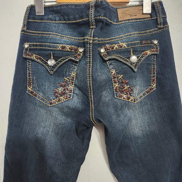 Seven 7 Lowrise flare leg jeans 28x28 - Picture 3 of 5
